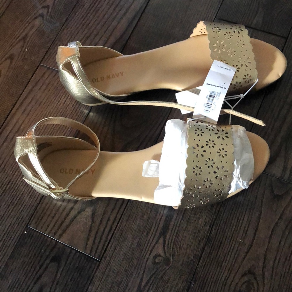 Metallic Gold Sandal - Picture 3 of 4